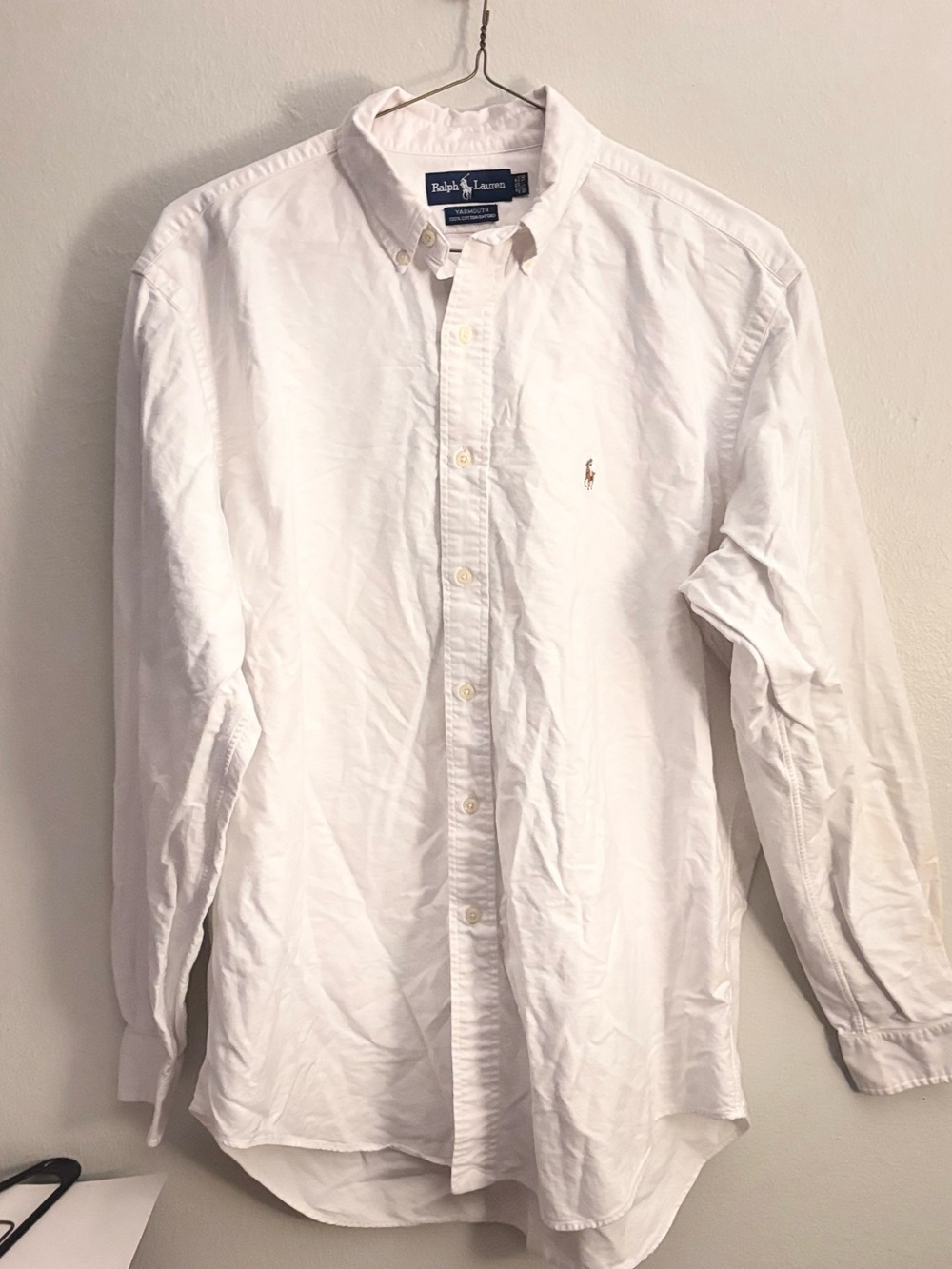 Ralph Lauren White Button-Down Oxford Shirt